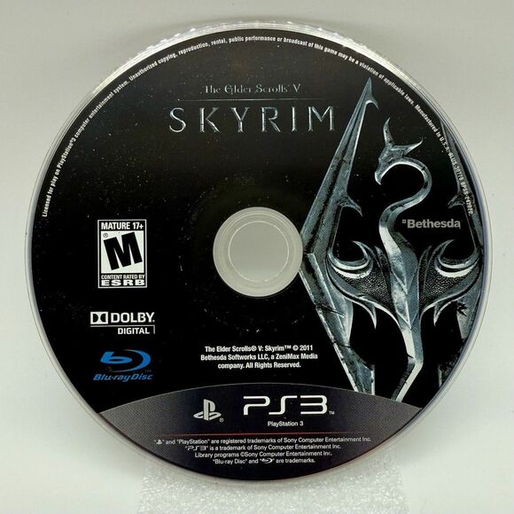 Elder Scrolls V Skyrim PS3 PlayStation 3 - Disc Only Tested - Picture 1 of 1